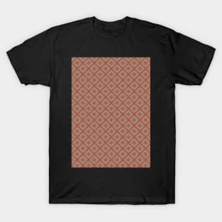 orange and gray diamond pattern T-Shirt